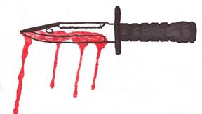 coltello insanguinato